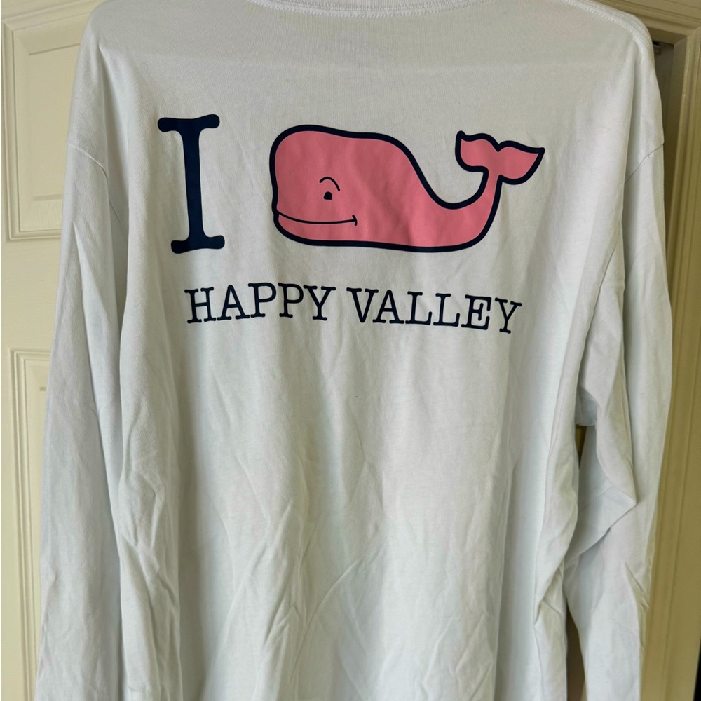 Vineyard Vines I heart Happy Valley Penn State long sleeve white shirt